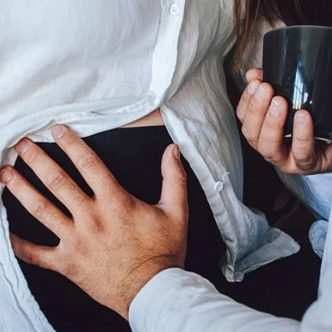 Schwangere und Vater